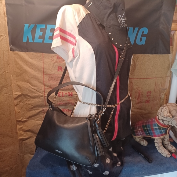 Coach Black Legacy Double Gusset Hobo Shoulder Bag - Picture 13 of 15